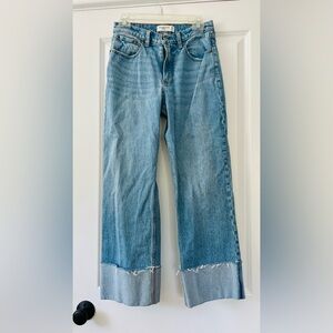 A&F Curve Love Mid Rise Baggy Jeans